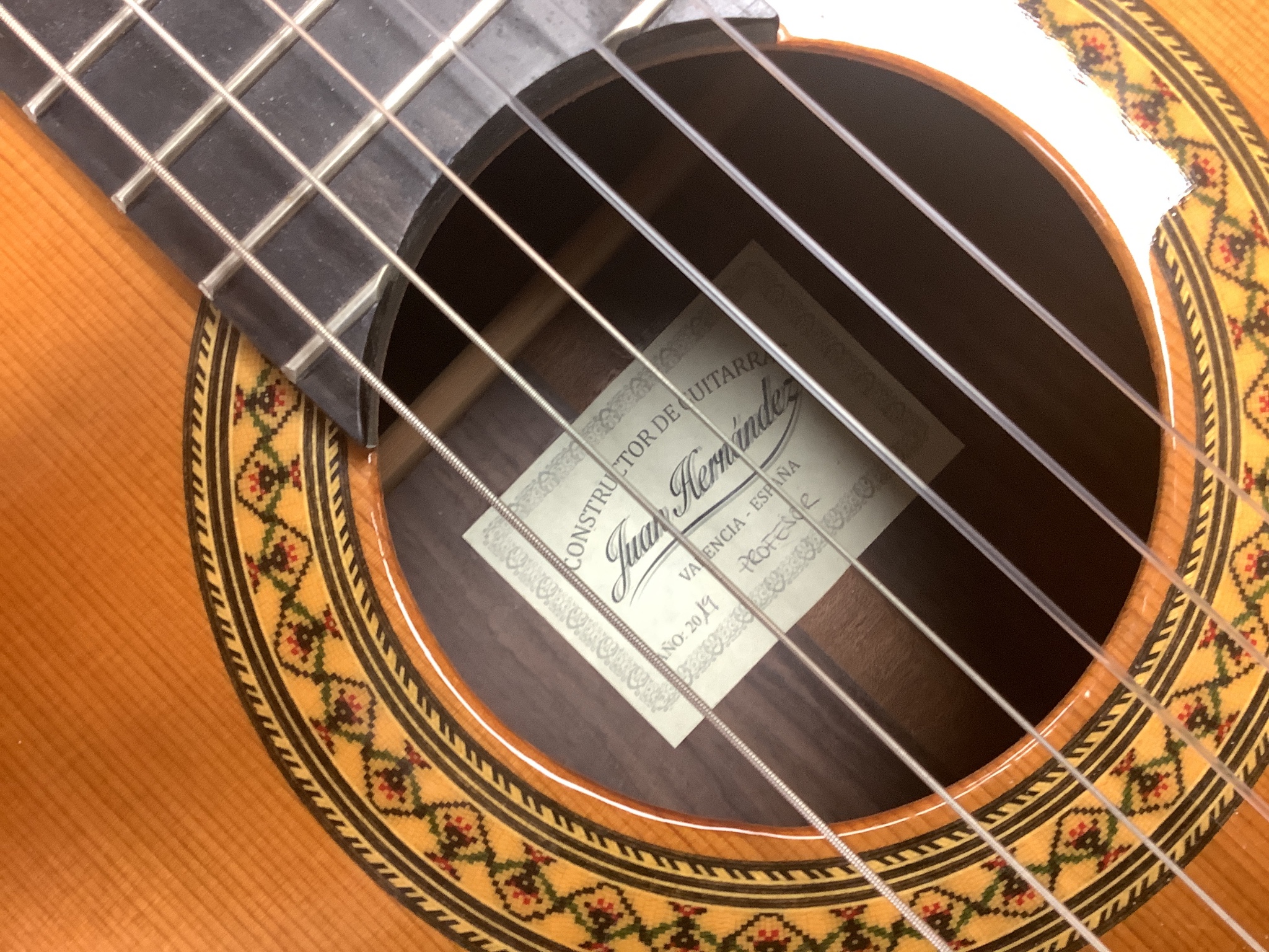 Juan Hernandez, Spanish guitar, in case
